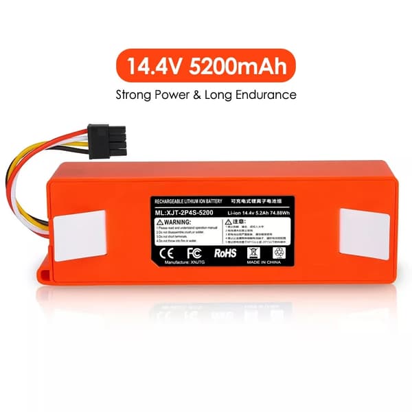 Xiaomi Roborock Reservbatteri, 14,4V, 5200mAh & 6500mAh Alternativ, Lättviktsdesign,5200mAh