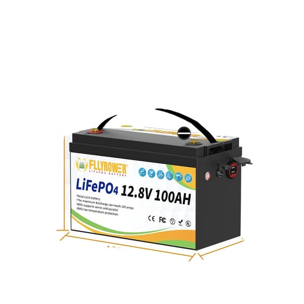 LiFePO4-batteri, 100Ah kapacitet, 12,8V spænding,12v 100Ah 332