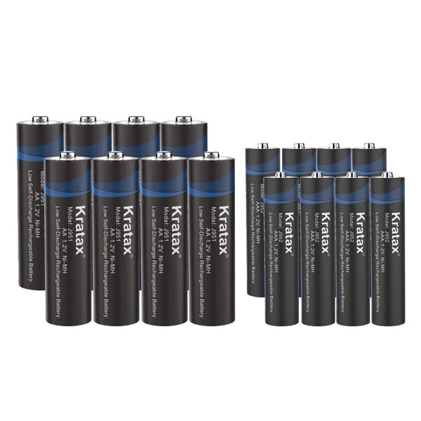 Genopladelige batterier, Ni-MH, 2500mAh kapacitet, AA størrelse,1.2V, 16PC AA AAA
