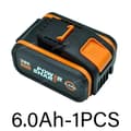 Miniatyrbillede 2 af 2: Erstatningsbatteri, 20V, Li-Ion,Worx 6AhX1