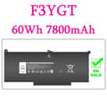 Pikkukuva 2 / 2: Akku, 60Wh kapasiteetti, 7.6V jännite, Li-polymeeri tyyppi,F3YGT