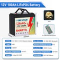 Miniatyrbillede 2 af 2: 12V 100Ah LiFePO4-batteri, 4S BMS, Bluetooth-funktion, IP65 vandtæt,12V 100Ah BT L229