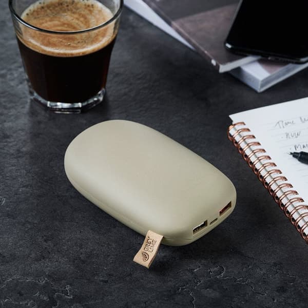 GreyLime Power Stone ll 10400 mAh powerbank USB-C & USB-A, Beige