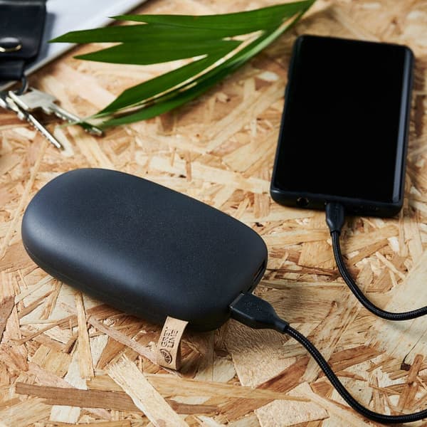 GreyLime Power Stone ll 10400 mAh powerbank USB-C & USB-A, Sort