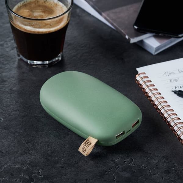 GreyLime Power Stone ll 10400 mAh powerbank USB-C & USB-A, Grøn