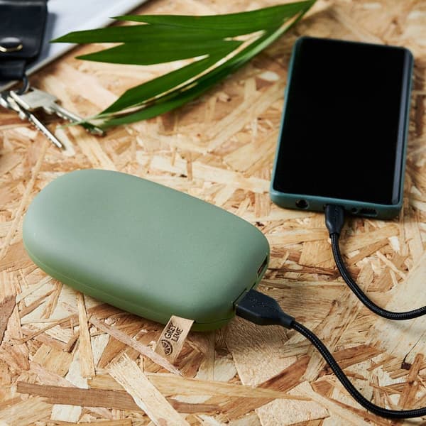 GreyLime Power Stone ll 10400 mAh powerbank USB-C & USB-A, Grøn