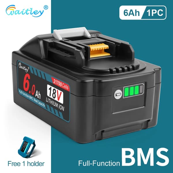 Batteri, 6Ah kapacitet, 10C afladningshastighed,1 stk 6Ah batteri