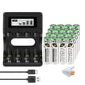 Miniatyrbillede 1 af 2: Genopladeligt batteri, 3500mWh kapacitet, Li-ion type,16 stk og oplader