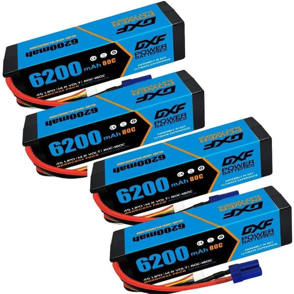 LiPo-batterier, 6200mAh, 14.8V,4STK 14.8V 6200 EC5