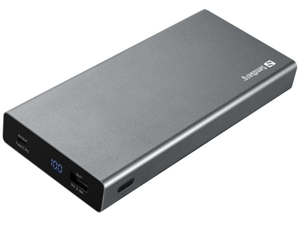 Sandberg Power Bank USB-C PD 100W 20000 Grå