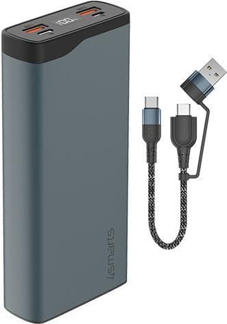 4smarts VoltHub Pro - Select Edition - Powerbank - 10000 mAh - 37 Wh - 22,5 Watt - 5 A - Huawei Fast Charge, PD 2.0, PD 3.0, QC 2.0, QC 3.0, AFC, SCP Sort, Metallic