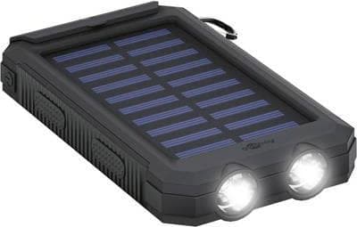 Wentronic goobay Outdoor PowerBank 8.0 - solenergibank - Li-Pol - 8000 mAh - 29,6 Wh - 2 A - 2 udgangsforbindelsespunkter (2 x USB) - på kabel: micro Sort, Blå