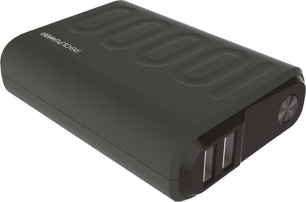 RealPower - PB-10000 PD+ Grøn - 10.000 mAh Power Bank med USB-C strømforsyning til hurtig opladning med skærm - Grøn Grøn