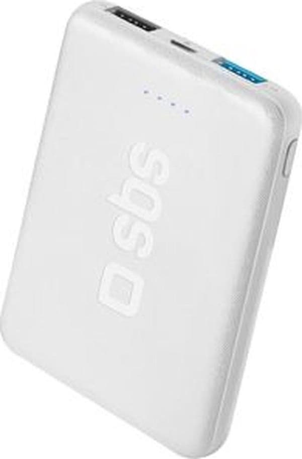 SBS Pocket Dual USB Power Bank 5.000 mAh - Hvid Hvid
