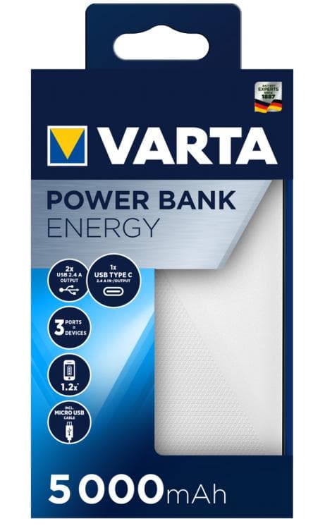 VARTA - POWERBANK 2.600 Mah Sort - 57959101401
