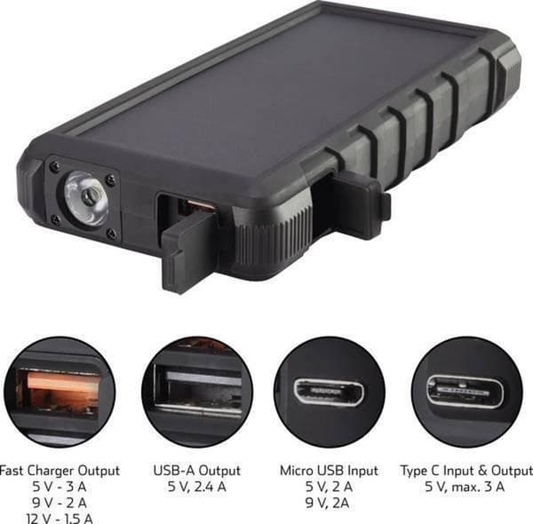 VOLTCRAFT SL-240 Solcelleoplader Kapacitet 24000 mAh