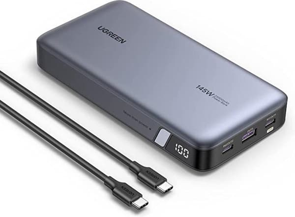 UGREEN 25000 mAh Powerbank 145W tovejs hurtig opladning (90597A) Grå