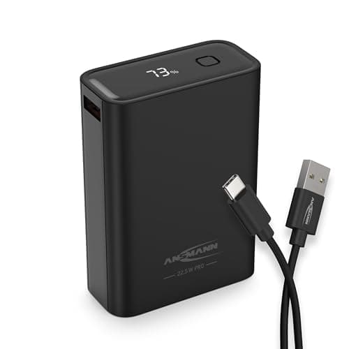 Ansmann 20000 mAh PB222PD sw Power Bank Power Delivery 3.0 Quick Charge 2.0 LiPo (1700-0155) Sort