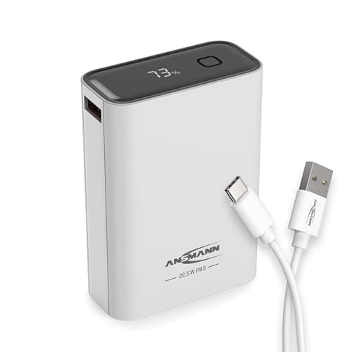 Ansmann 20000 mAh PB222PD m Power Bank Power Delivery 3.0 Quick Charge 2.0 LiPo (1700-0157) Hvid