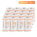 Miniatyrbillede 2 af 2: CR123A Batteri, 800mAh Kapacitet, Genopladelig, 12 stk batteri