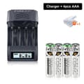 Miniatyrbillede 2 af 2: Genopladeligt AAA-batteri, 1300mWh kapacitet, LCD-oplader, 12 batteri 1 oplader
