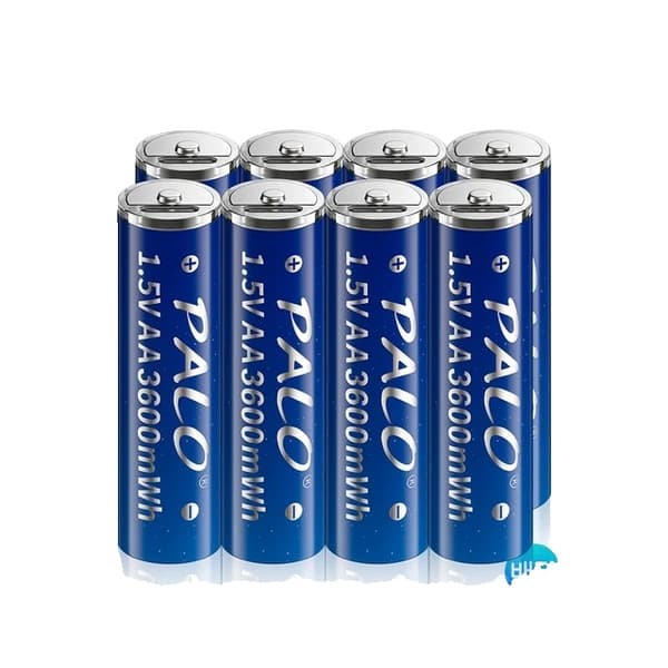 Lithium Ion Batteri, 3600mWh Kapacitet, Genopladelig med USB Port, 10PCS AA
