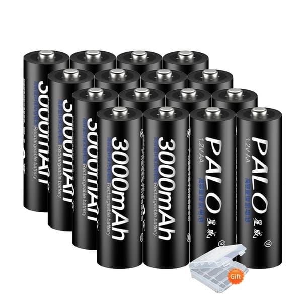 Genopladelige AA-batterier, 100% originale, Ni-MH-teknologi., 16 stk AA-batteri