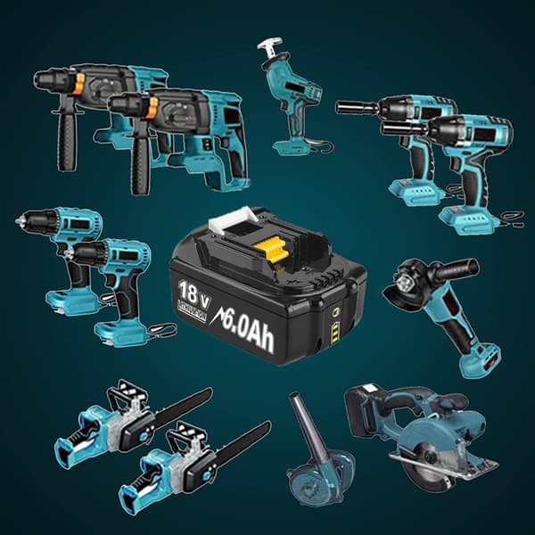 Batteribyte för Makita 18V, Litiumjon, 3000/6000/9000mAh Kapacitet
