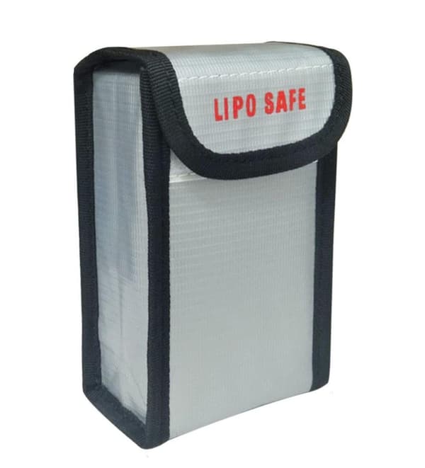 Yunique - Sikkerhedsetui til lipobatterier, 1 pc, flammehæmmende og anti-eksplosionsmateriale, dimensioner 90X55X140mm - beskyttelsesetui til RC