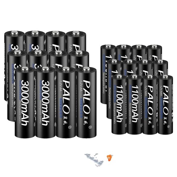 Genopladelige batterier, 3000mAh AA, 1100mAh AAA, 8AA AAA