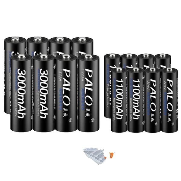 Genopladelige batterier, 3000mAh AA, 1100mAh AAA, 8AA AAA 8AA AAA