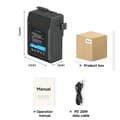 Miniatyrbillede 2 af 2: V Mount-batteri, USB Type-C-opladning, let og bærbar, Blå