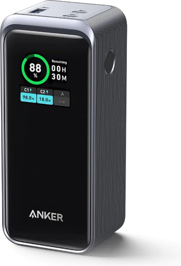 Anker 735 Prime (200W) Power Bank til MacBook/laptop 20.000 mAh sort Sort
