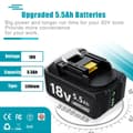 Pikkukuva 2 / 5: Makita 18V Litiumioniakku, 5500mAh kapasiteetti, ladattava ja yhteensopiva BL1830/BL1850/BL1860B kanssa., 55AH-1 kpl