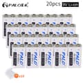 Miniatyrbillede 2 af 2: Genopladeligt 9V batteri, 650mAh kapacitet, USB-opladning, 18 stk