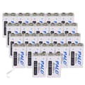 Miniatyrbillede 1 af 2: Genopladeligt 9V batteri, 650mAh kapacitet, USB-opladning, 18 stk