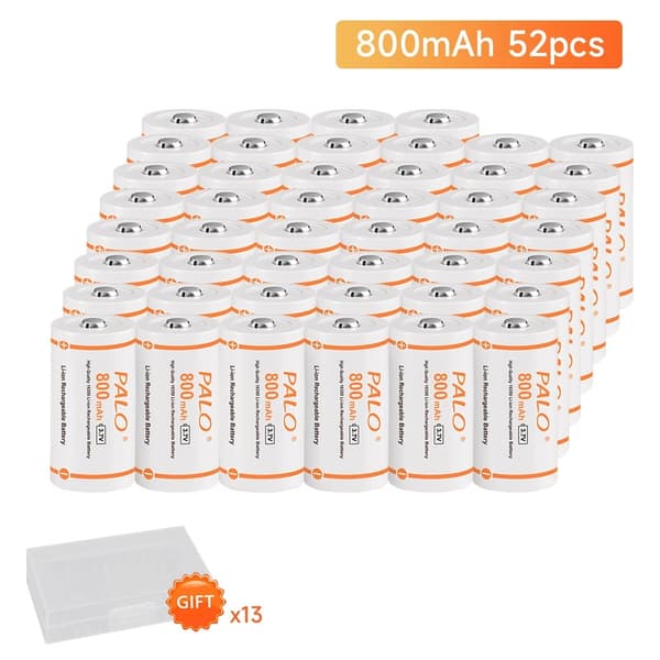 Genopladelige CR123A Batterier, 800mAh Kapacitet, Li-ion Teknologi, 28PCS CR123A