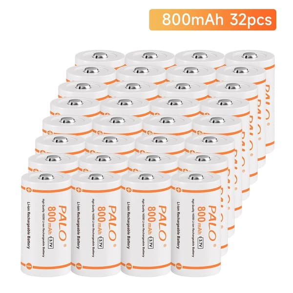 Genopladelige CR123A Batterier, 800mAh Kapacitet, Li-ion Teknologi, 28PCS CR123A