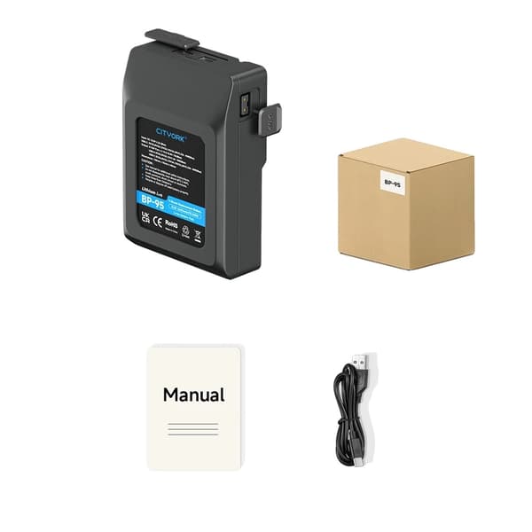 V Mount Batteri, Høj Kapacitet til Video Udstyr, Ideel til Blackmagic URSA Mini Pro,BP-95