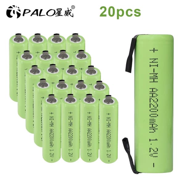 Ladattavat AA-paristot, 2200mAh kapasiteetti, NI-MH teknologia,20 kpl AA
