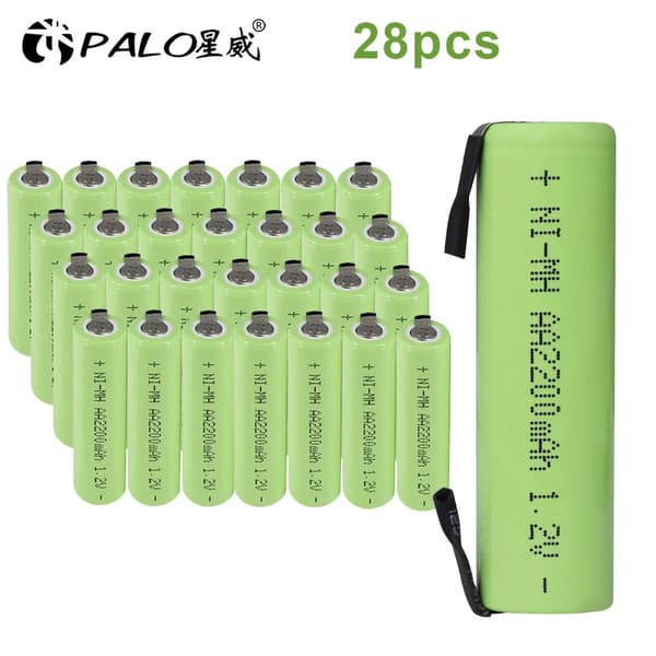 Ladattavat AA-paristot, 2200mAh kapasiteetti, NI-MH teknologia,20 kpl AA