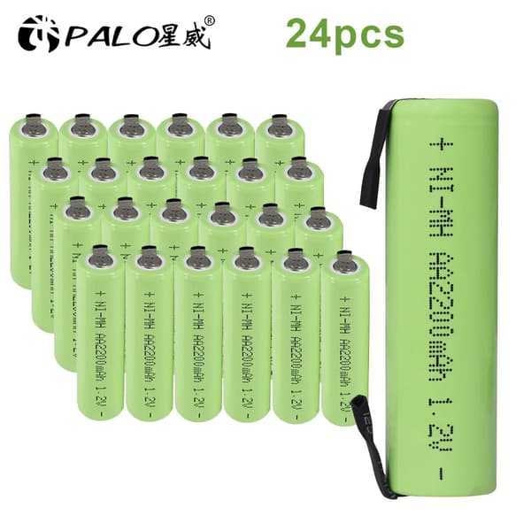 Ladattavat AA-paristot, 2200mAh kapasiteetti, NI-MH teknologia,20 kpl AA