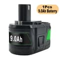 Miniatyrbillede 2 af 2: 9000mAh Batteri til Ryobi Værktøj, 18V Li-Ion, Højkapacitetsmulighed,2 stk 9,0 Ah batteri