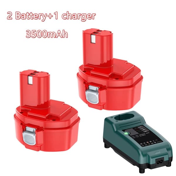 Makita Ersättningsbatteri, 2x 4000mAh eller 2x 3500mAh, 14.4V Ni-MH,2x 3.5Ah laddare set