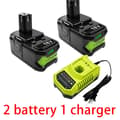 Pikkukuva 2 / 2: RYOBI P108 Akun, 18V Litium-Ioni, useita kapasiteettivaihtoehtoja,3 akkua