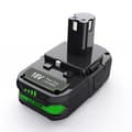 Miniatyrbild 2 av 2: Ersättningsbatteri för Ryobi-verktyg, 12000mAh kapacitet, kompatibelt med P104, P105,18V, 1 batteri