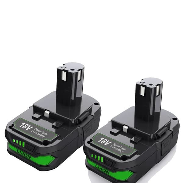 Ersättningsbatteri för Ryobi-verktyg, 12000mAh kapacitet, kompatibelt med P104, P105,18V, 1 batteri 2 Battery