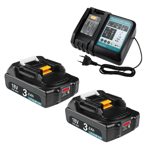 Camason 18V Li-ion-batteri, 3Ah kapacitet, inbyggd BMS,3Ah SetA