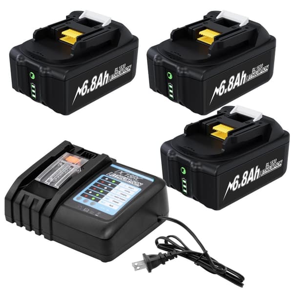 Makita BL1830 Erstatningsbatteri, 6,8Ah Kapacitet, 18V Spænding,4BAT 1 Oplader