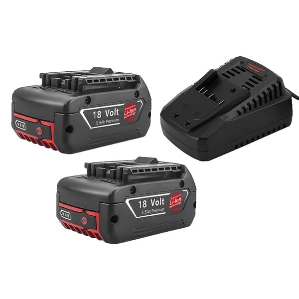 Bosch 18V Litiumjonbatteri, hög kapacitet 5500mAh, CE-certifierat,2 förpackningar